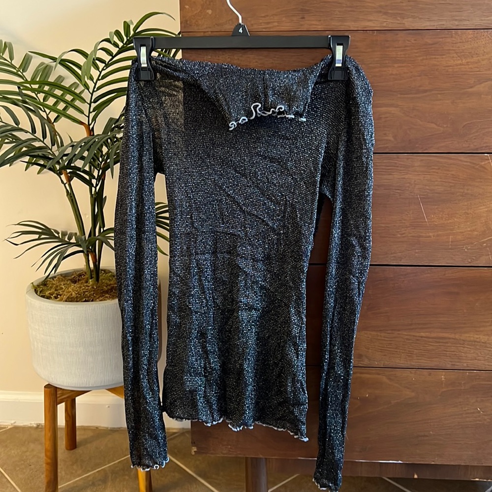 Free People sheer shimmer top